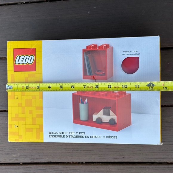 Lego 2-Piece Red Brick Shelf Storage Toy Display Set Ages 3+ - New, Dinged Box - Picture 7 of 9